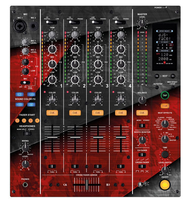 Pioneer DJ DJM 800 Skin Steelay Red